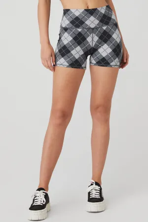 4" Vapor High-Waist Argyle Short - Black/Anthracite