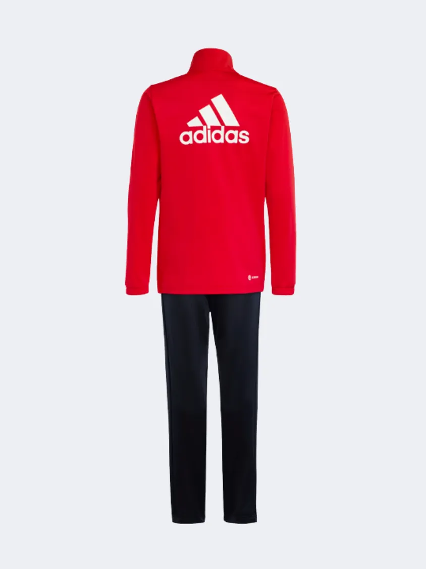 Adidas Essentials Big Logo Gs-Boys Sportswear Suit Red