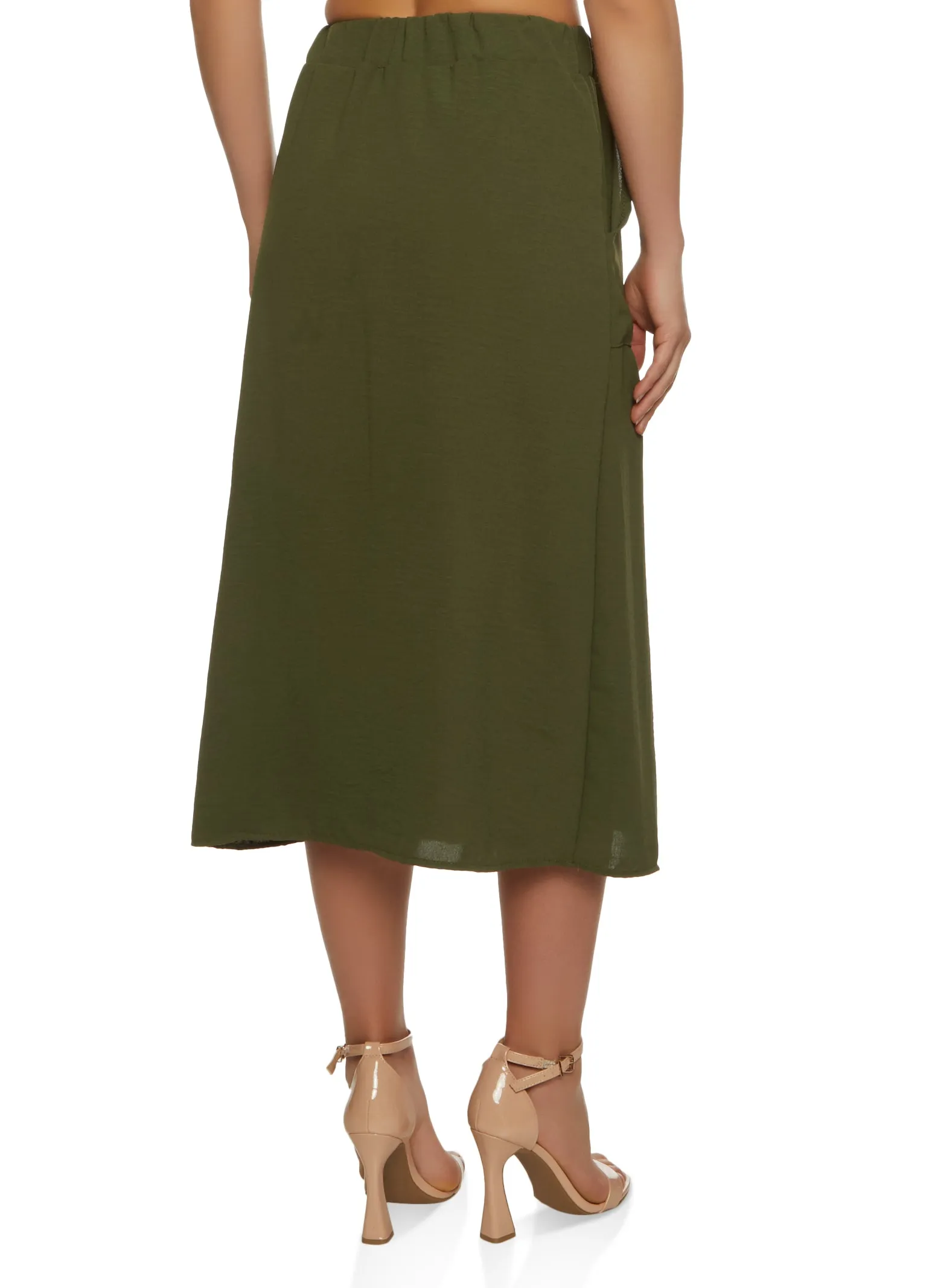 Airy Pocket Midi Skirt