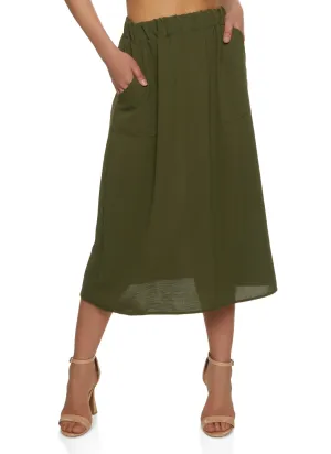 Airy Pocket Midi Skirt