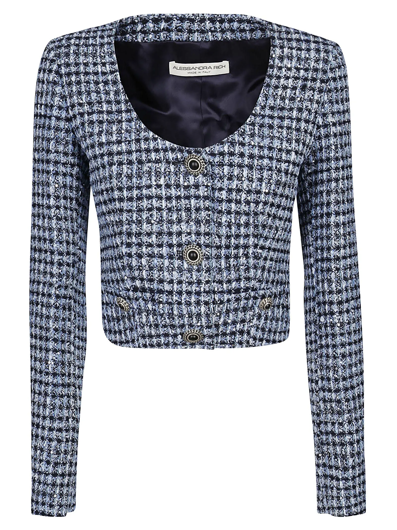 Alessandra Rich Cropped Tweed Jacket