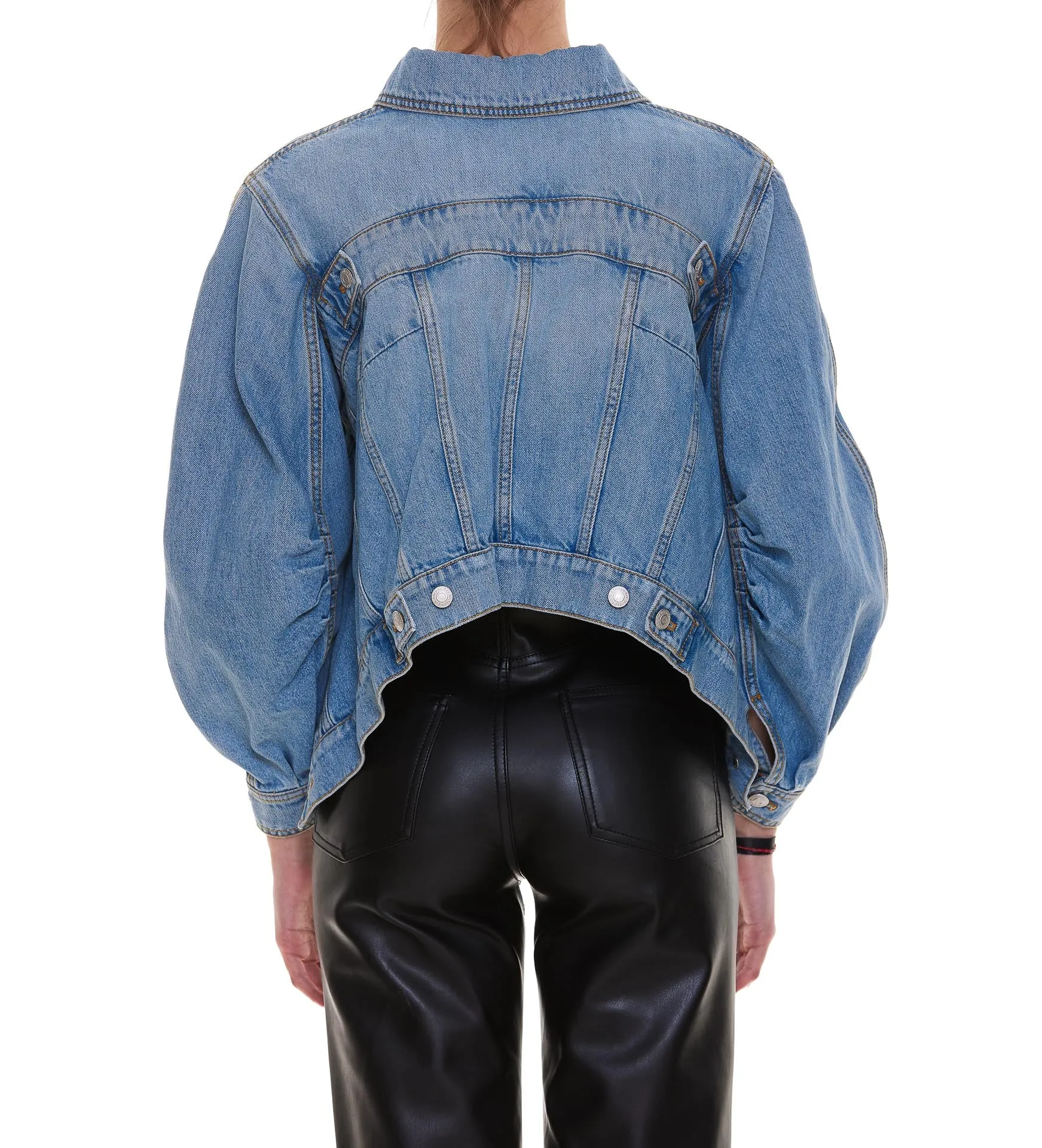 Alexander McQueen Cropped Denim Jacket