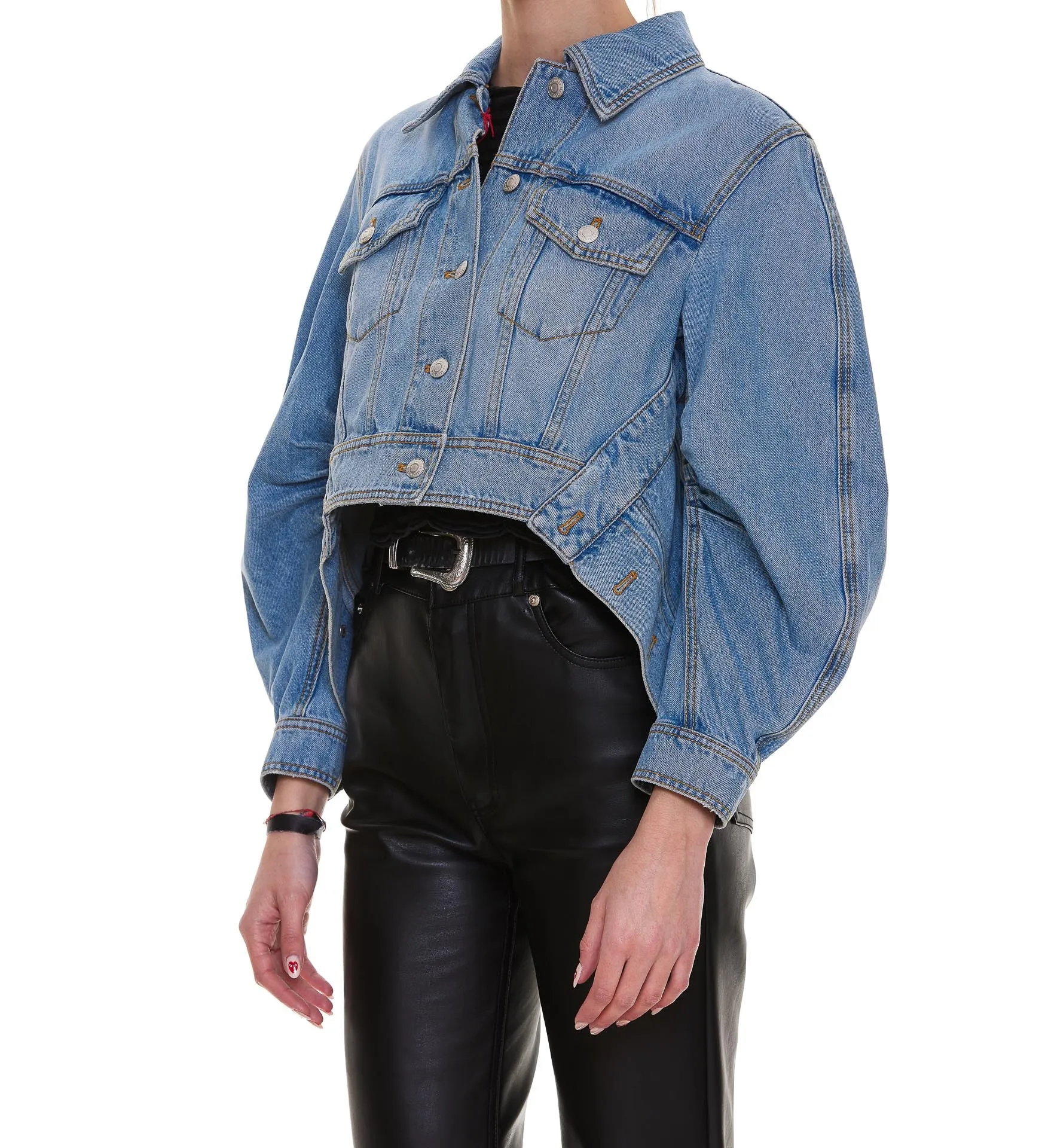 Alexander McQueen Cropped Denim Jacket