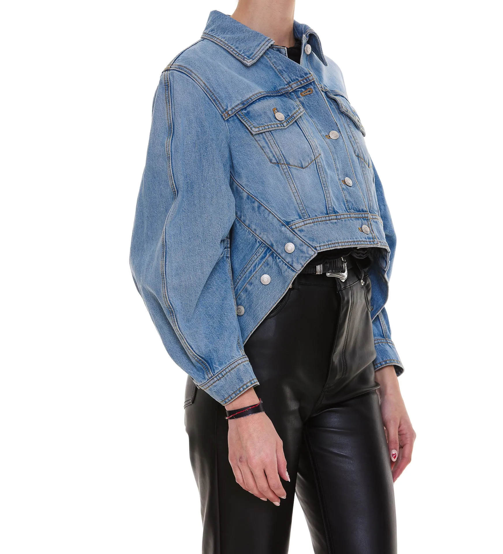 Alexander McQueen Cropped Denim Jacket