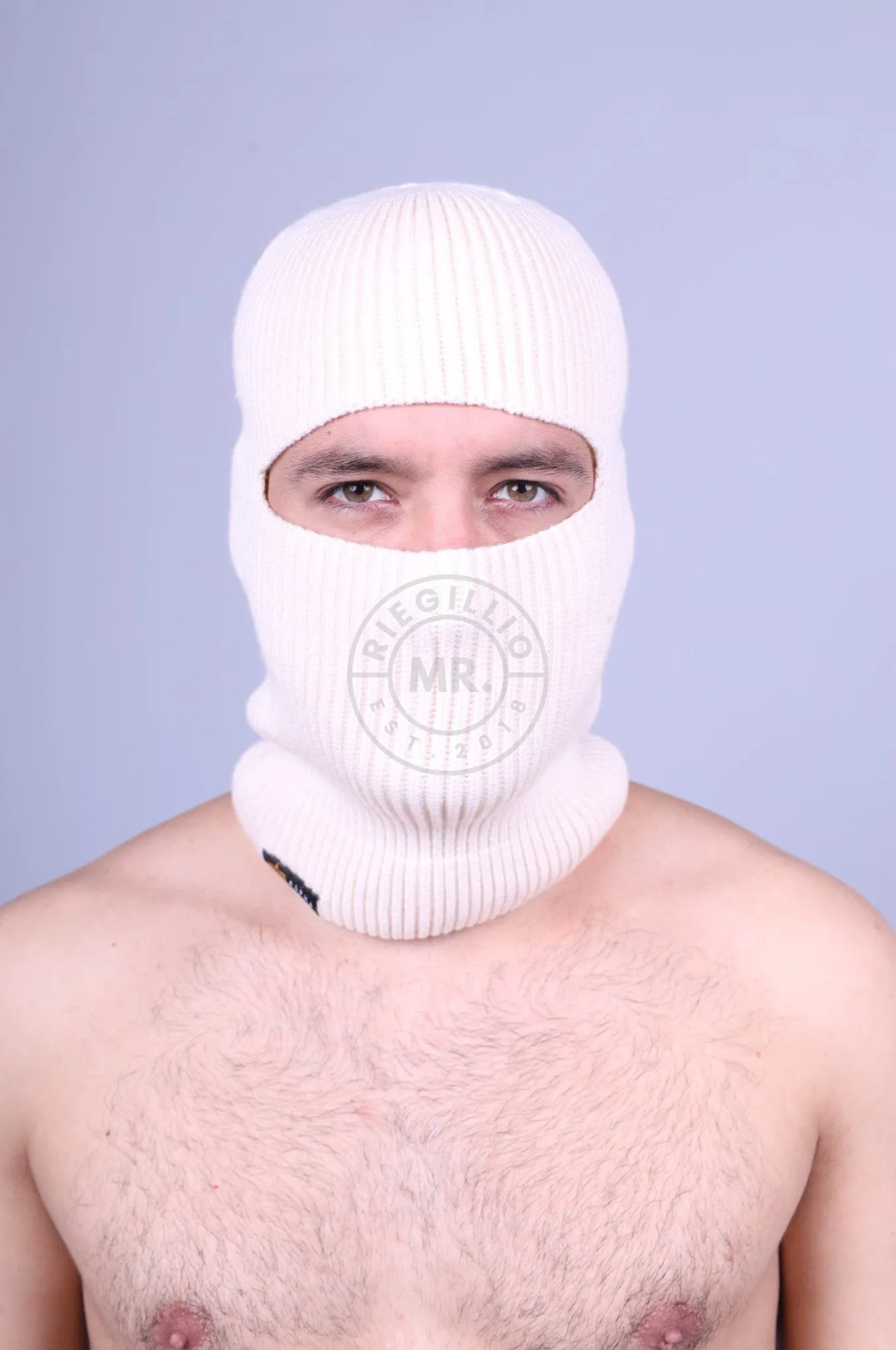 Alpha Industries Label Balaclava - Jet Stream White