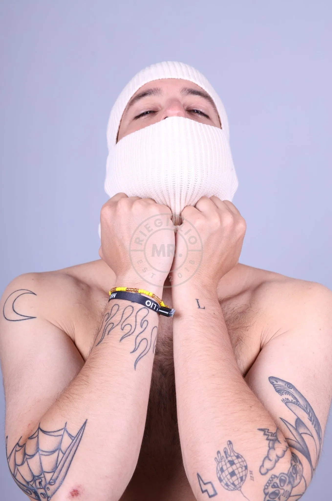 Alpha Industries Label Balaclava - Jet Stream White