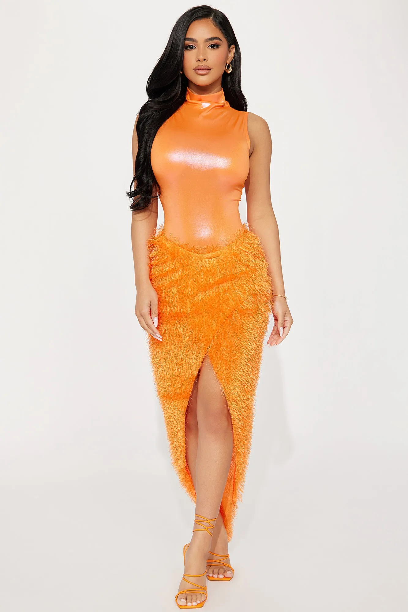 Always Unique Skirt Set - Orange