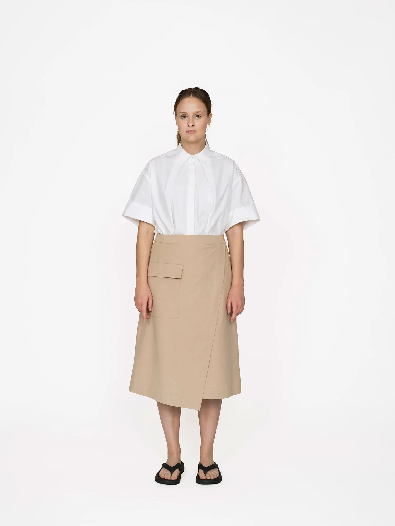 Asymmetric Midi Skirt