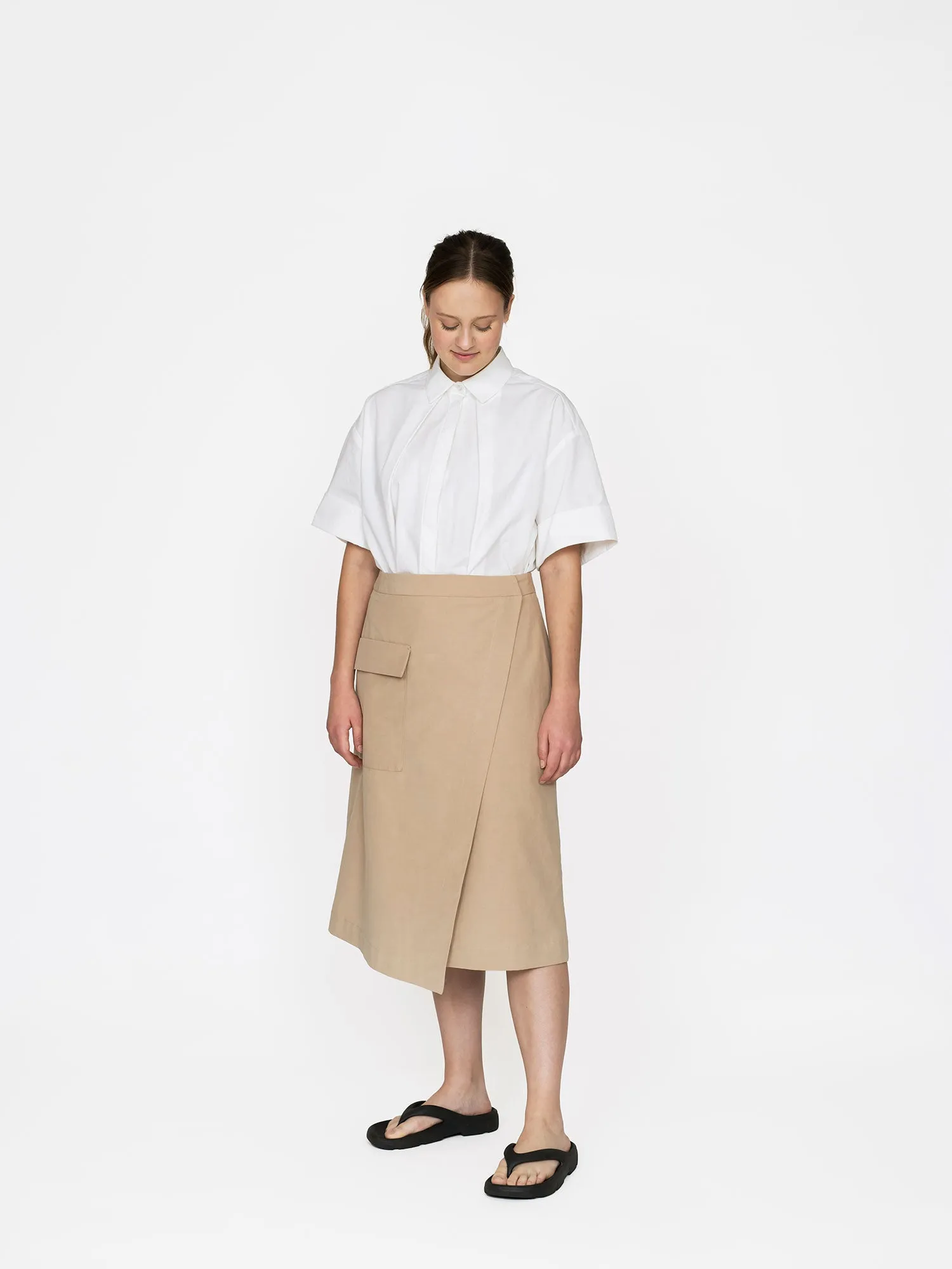 Asymmetric Midi Skirt