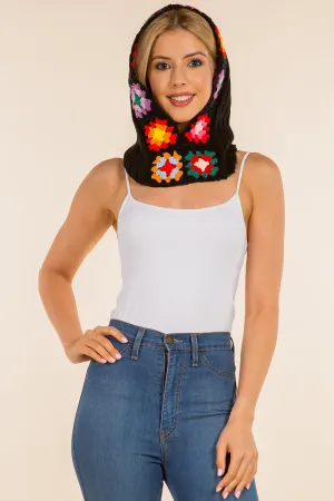 BA-4203 multi color crochet balaclava