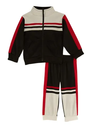 Baby Boys 12-24M Color Blocked Track Jacket and Joggers