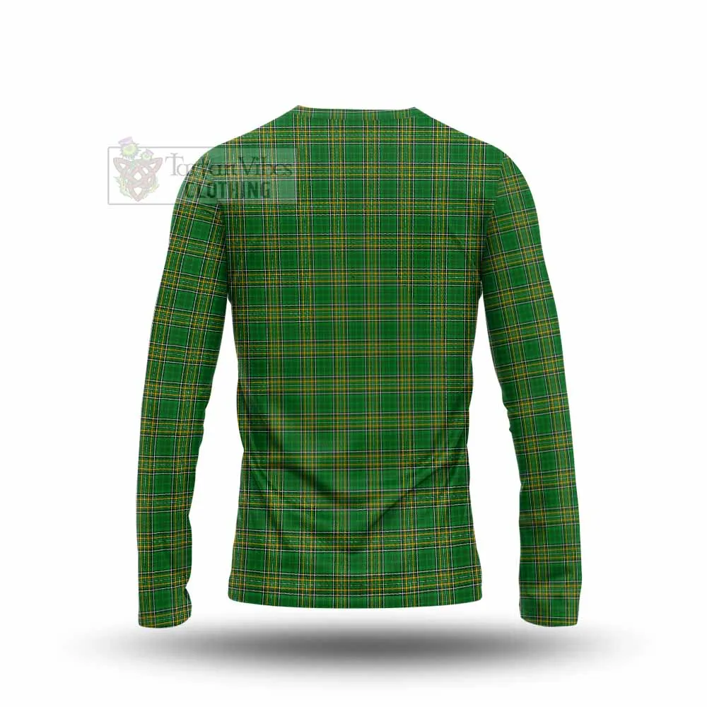 Bath Irish Clan Tartan Long Sleeve T-Shirt with Coat of Arms