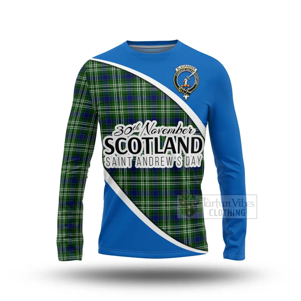 Blackadder Family Crest Tartan Long Sleeve T-Shirt Celebrate Saint Andrew's Day in Style