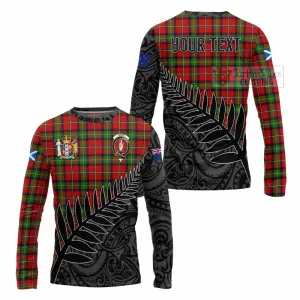 Boyd Crest Tartan Long Sleeve T-Shirt with New Zealand Silver Fern Half Style