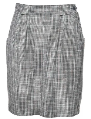 Checked Midi Skirt - M