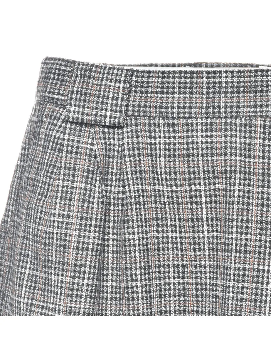 Checked Midi Skirt - M