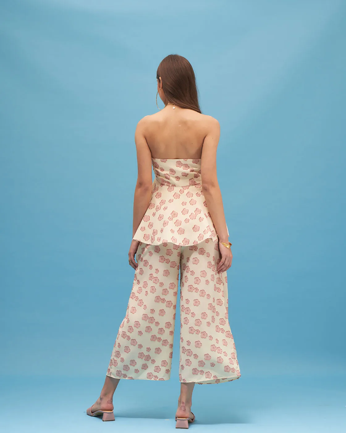 Cherry Blossom Top With Pant Co Ord Set