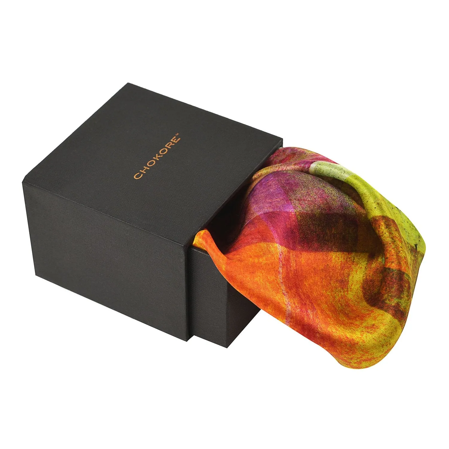 Chokore Multicolor Silk Pocket Square from the Plaids Line