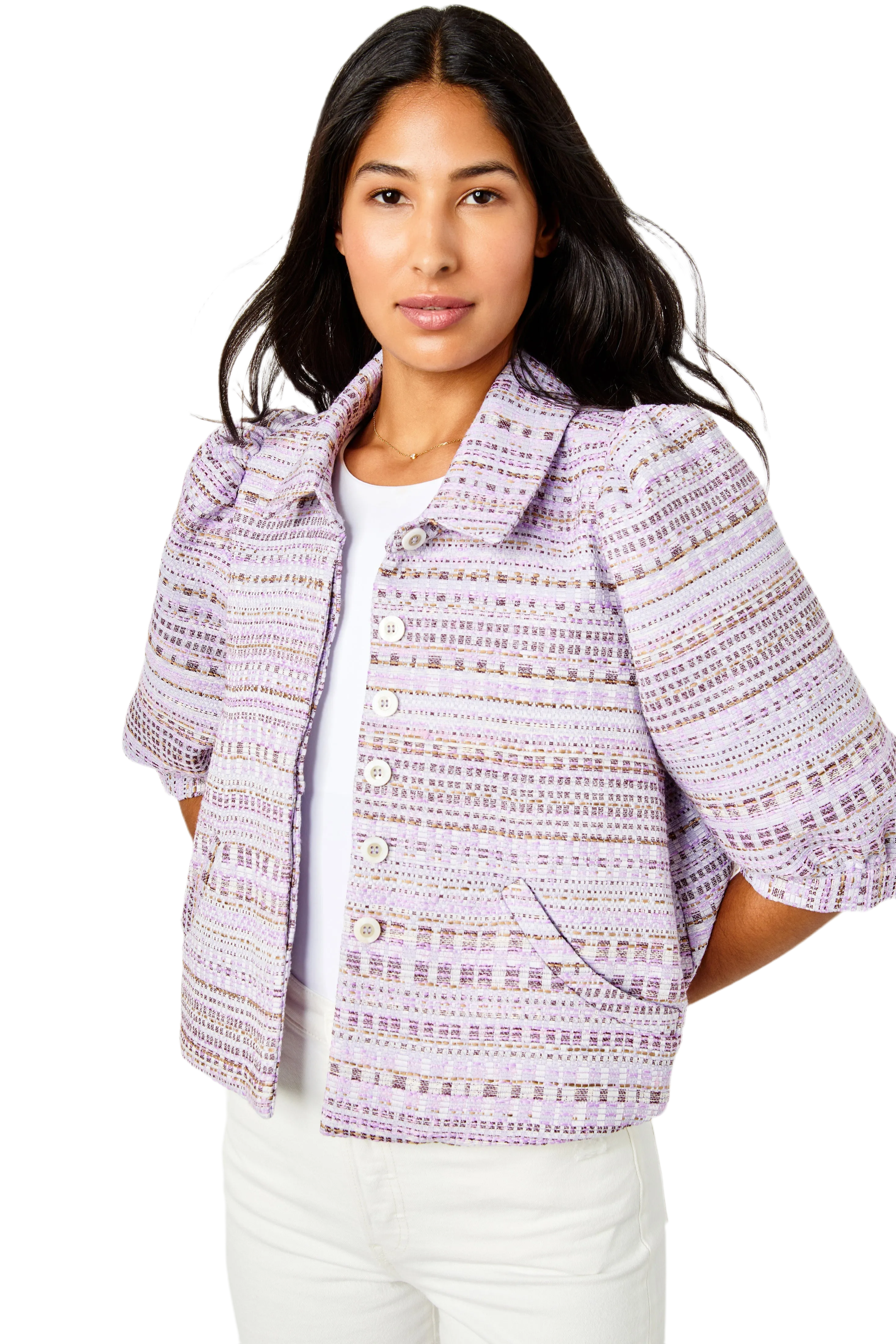 Colby Jacket-Tweed-Lavender by Cartolina