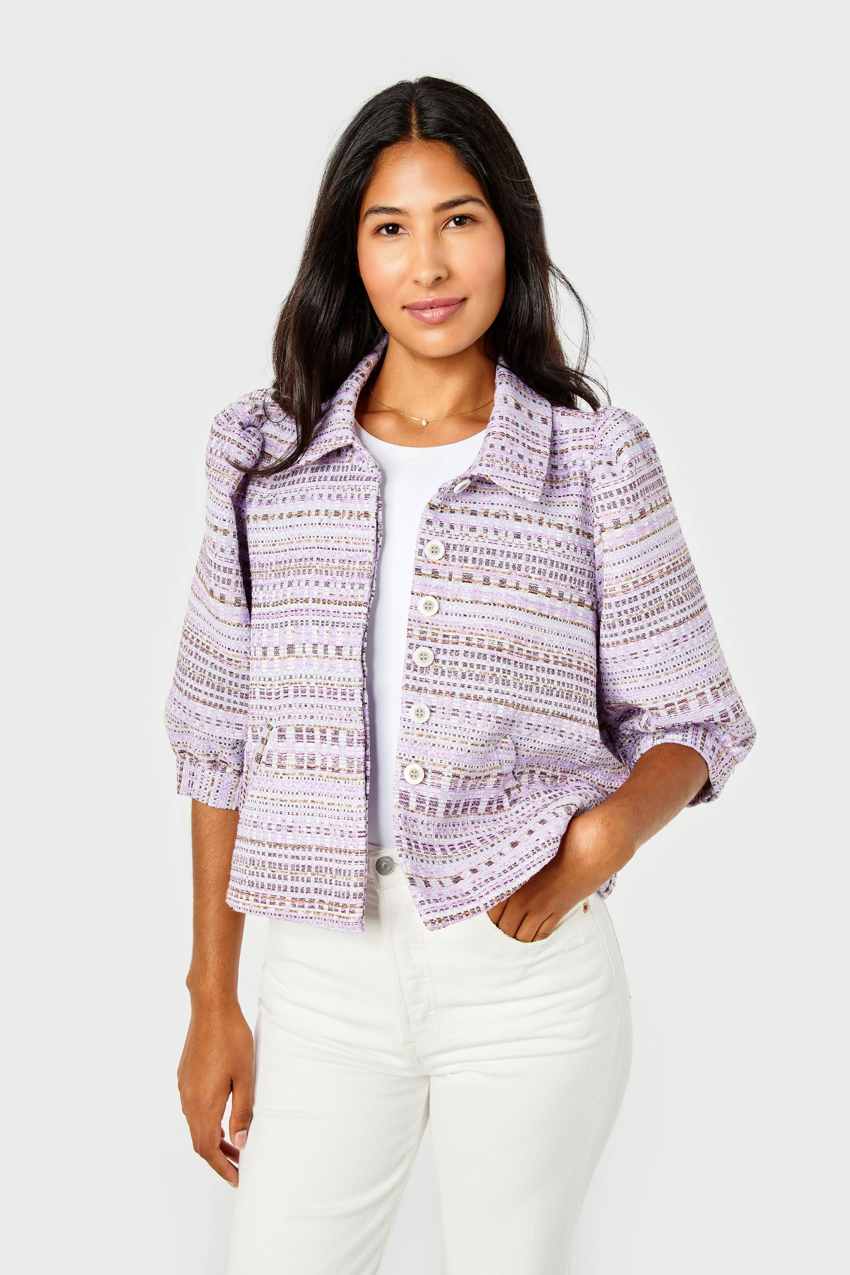 Colby Jacket-Tweed-Lavender by Cartolina