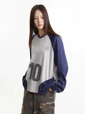 Contrast Jersey Long Sleeve T-Shirt