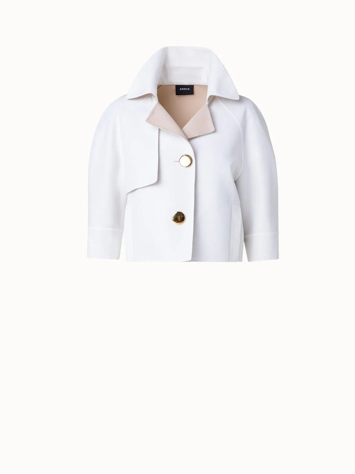 Cotton Double-Face Cropped Jacket