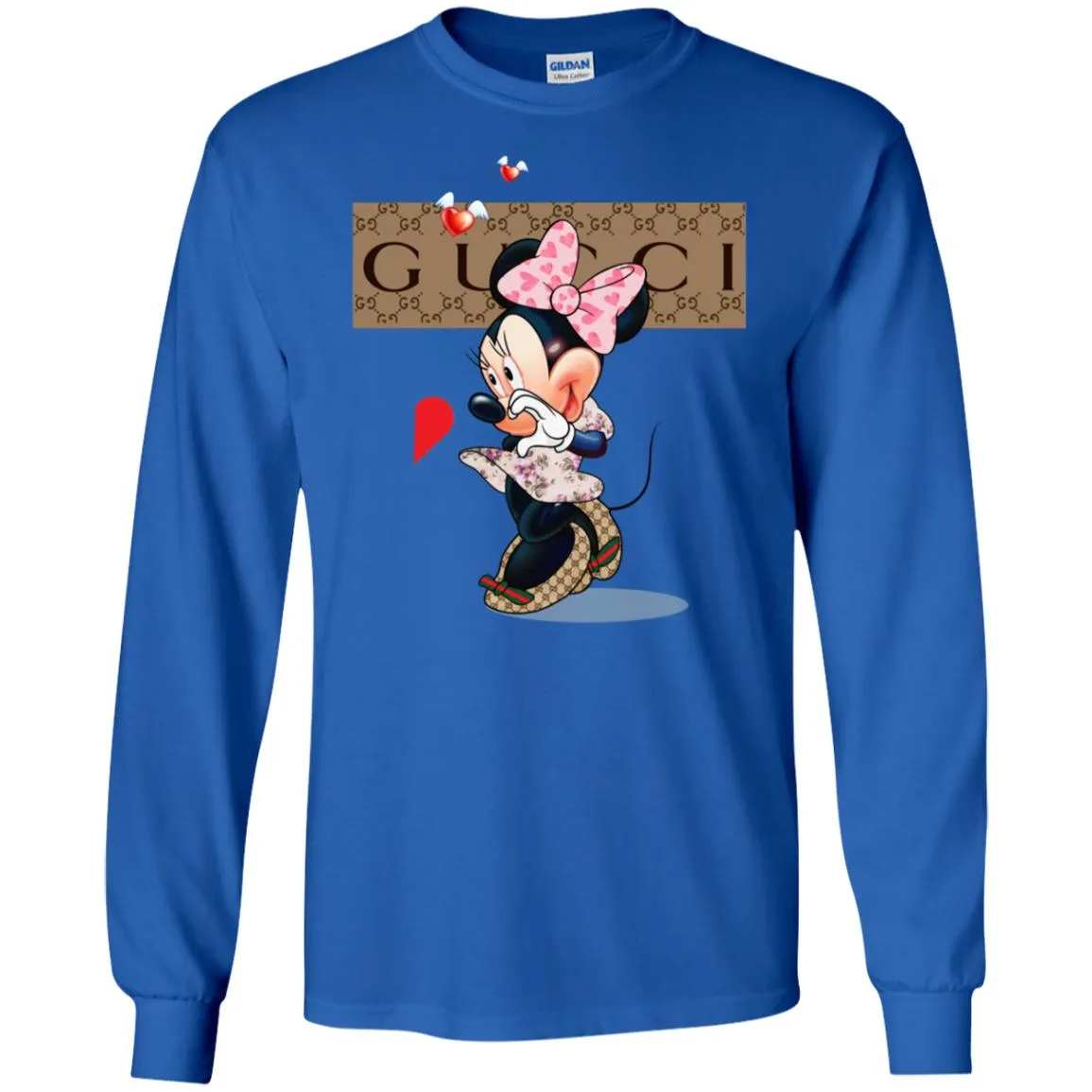 Couple Gucci Minnie Tshirt Valentine's Day Men Long Sleeve Shirt