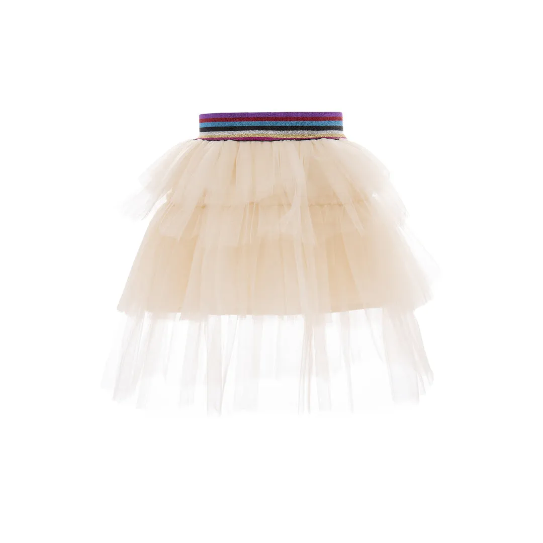 Cream MIDI Tutu Skirt