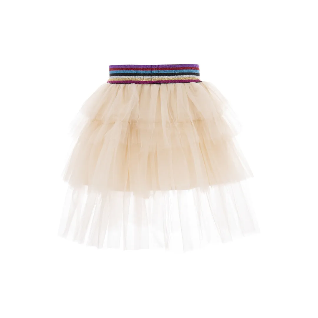 Cream MIDI Tutu Skirt