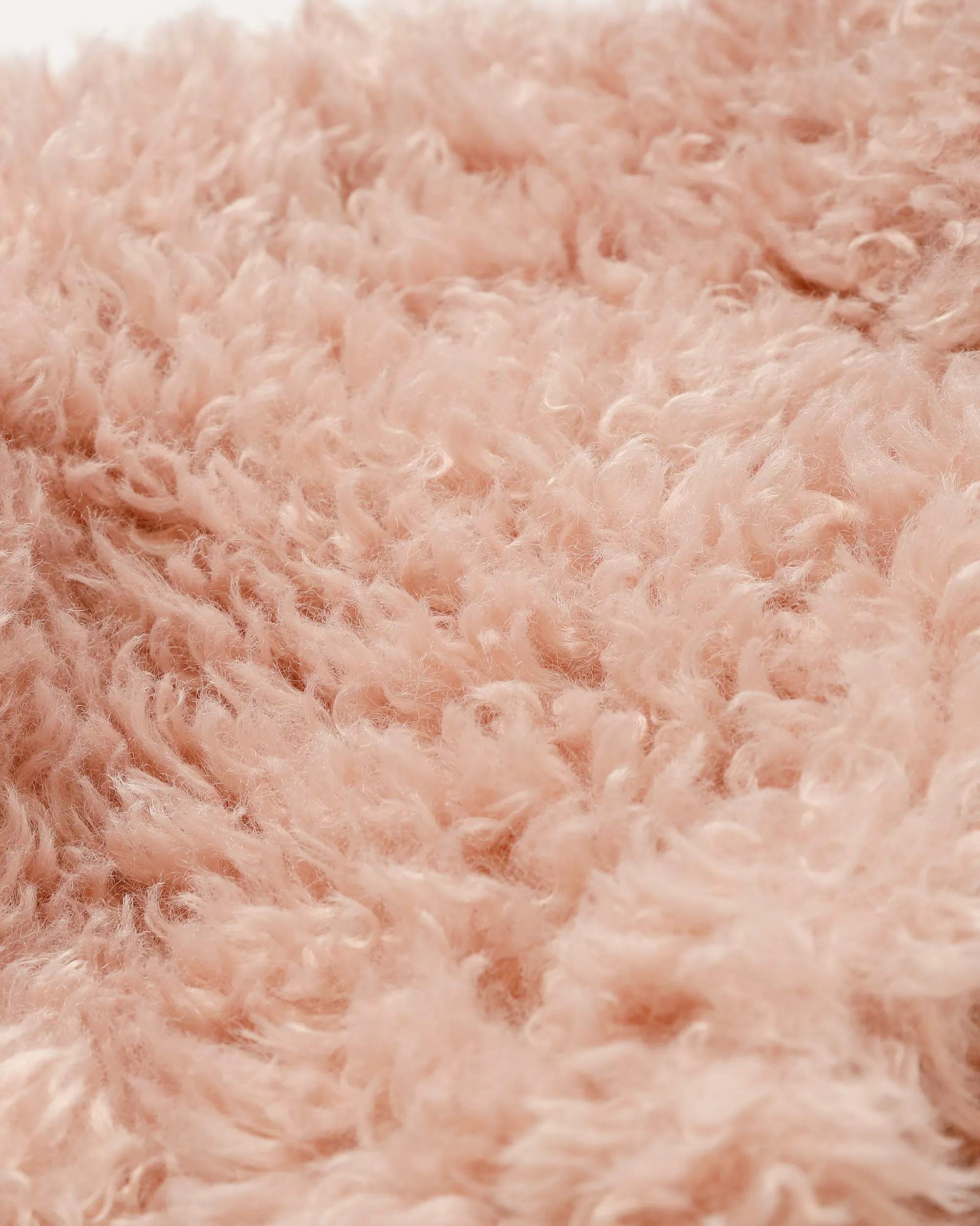 Cropped fur jacket (beige / pink)