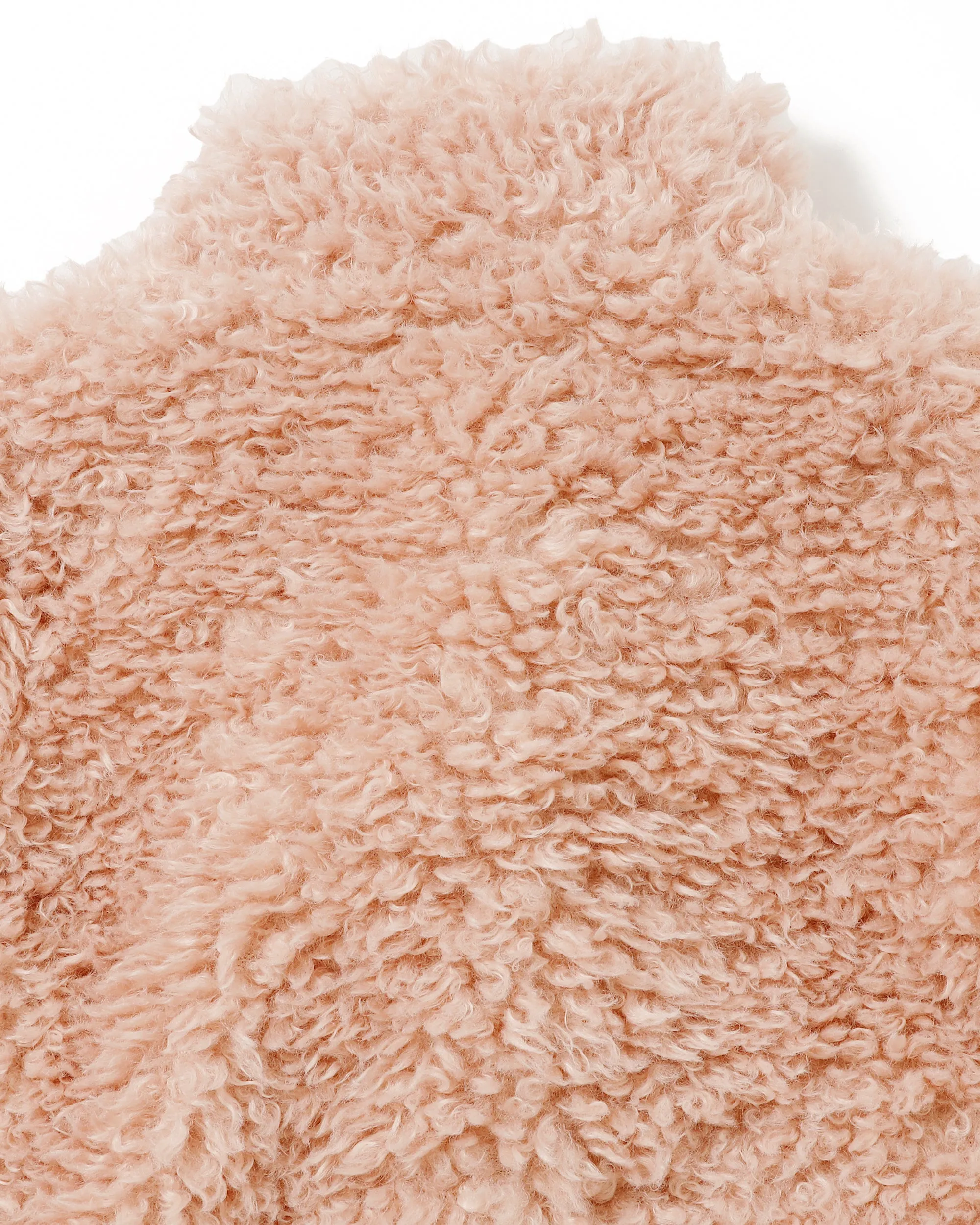 Cropped fur jacket (beige / pink)