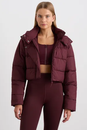 Cropped Hooded Puffer Jacket 764