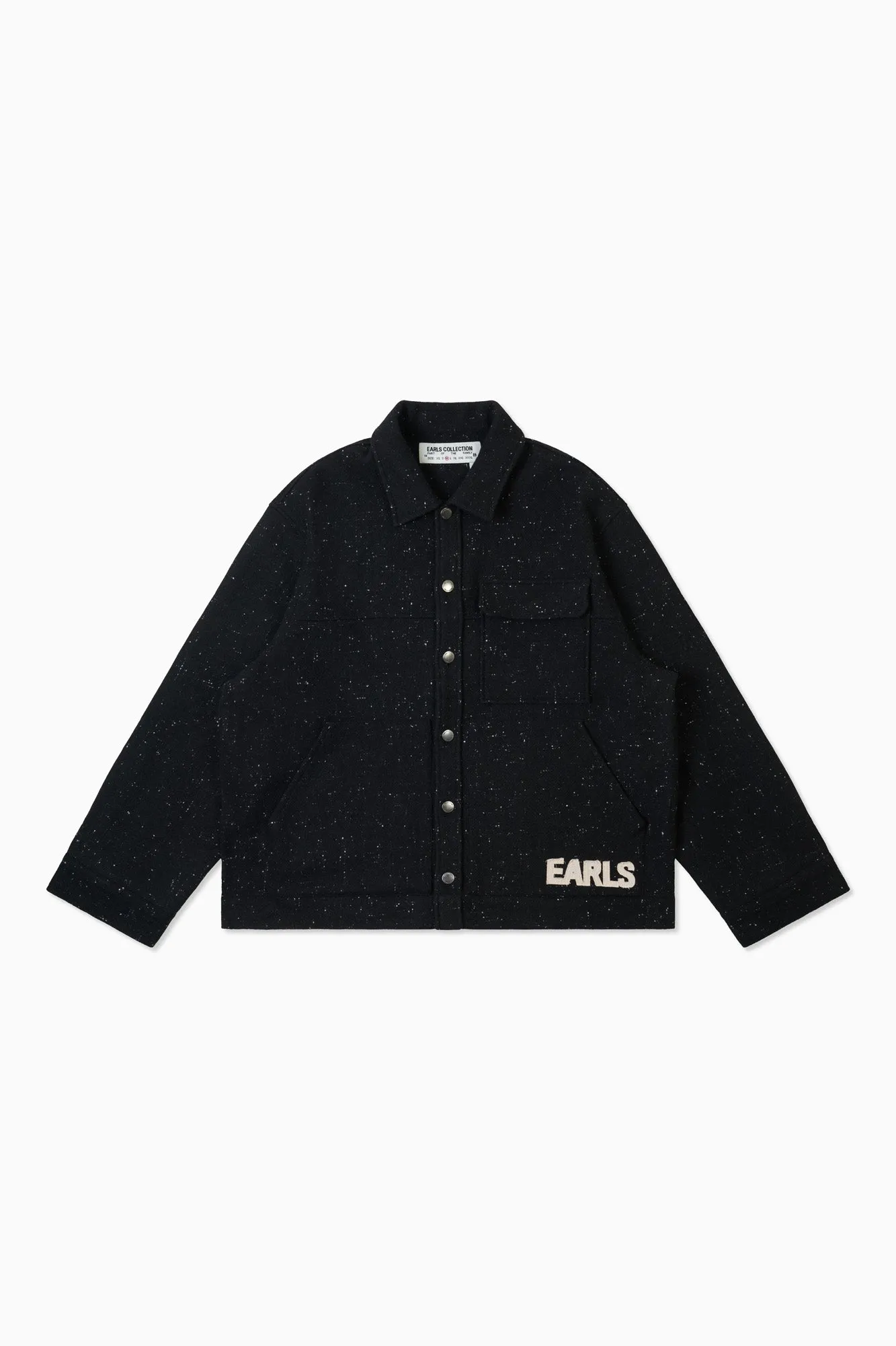 Cropped Wool Work Jacket - Coal