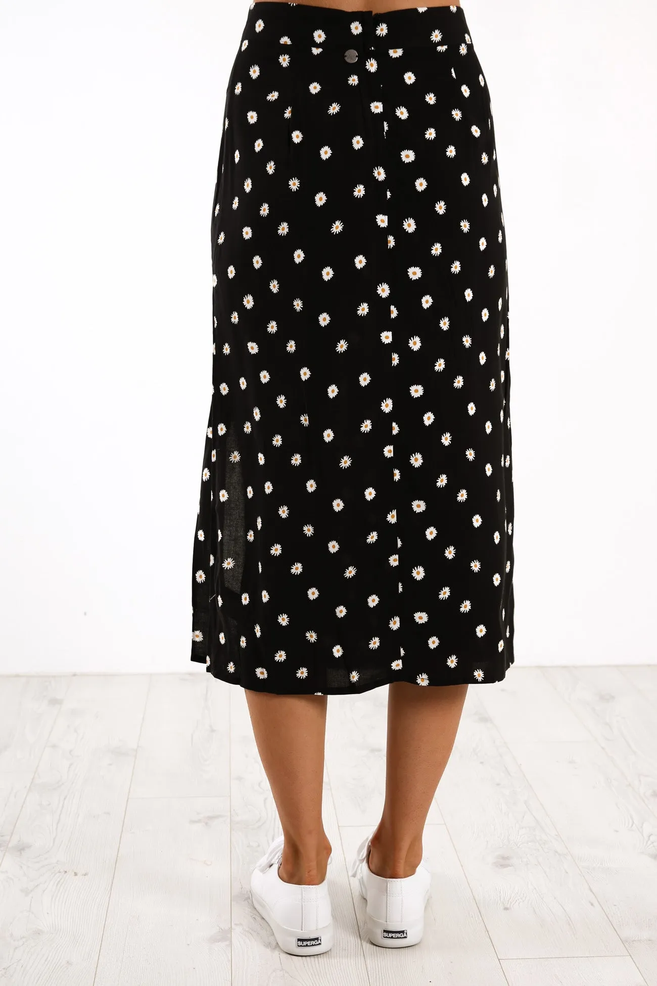 Daisy Days Midi Skirt Print