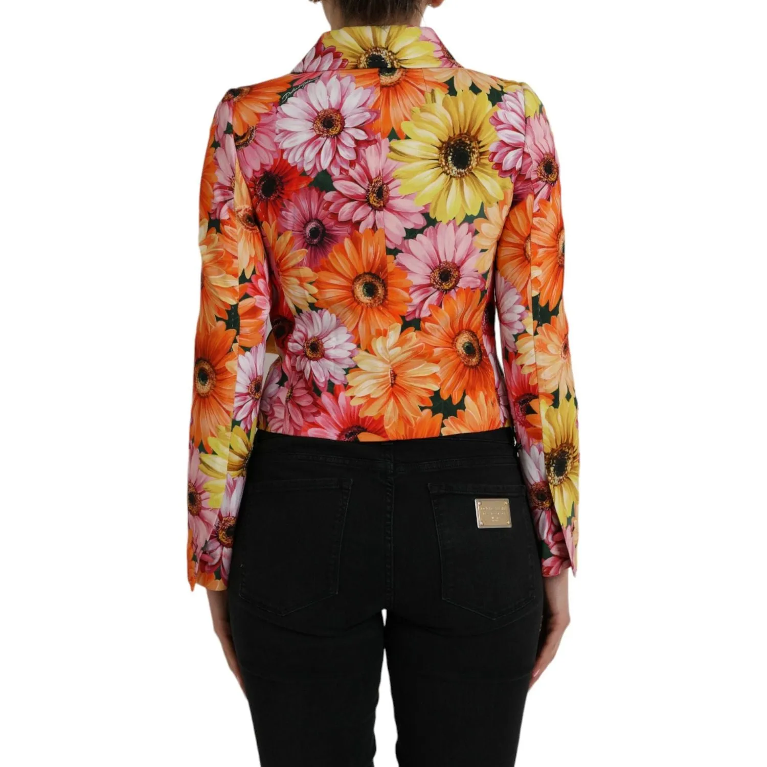 Dolce & Gabbana Multicolor Floral Brocade Blazer Coat Jacket