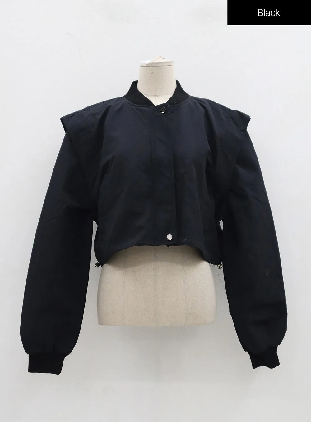 Drawstring Waist Cropped Jacket BD23