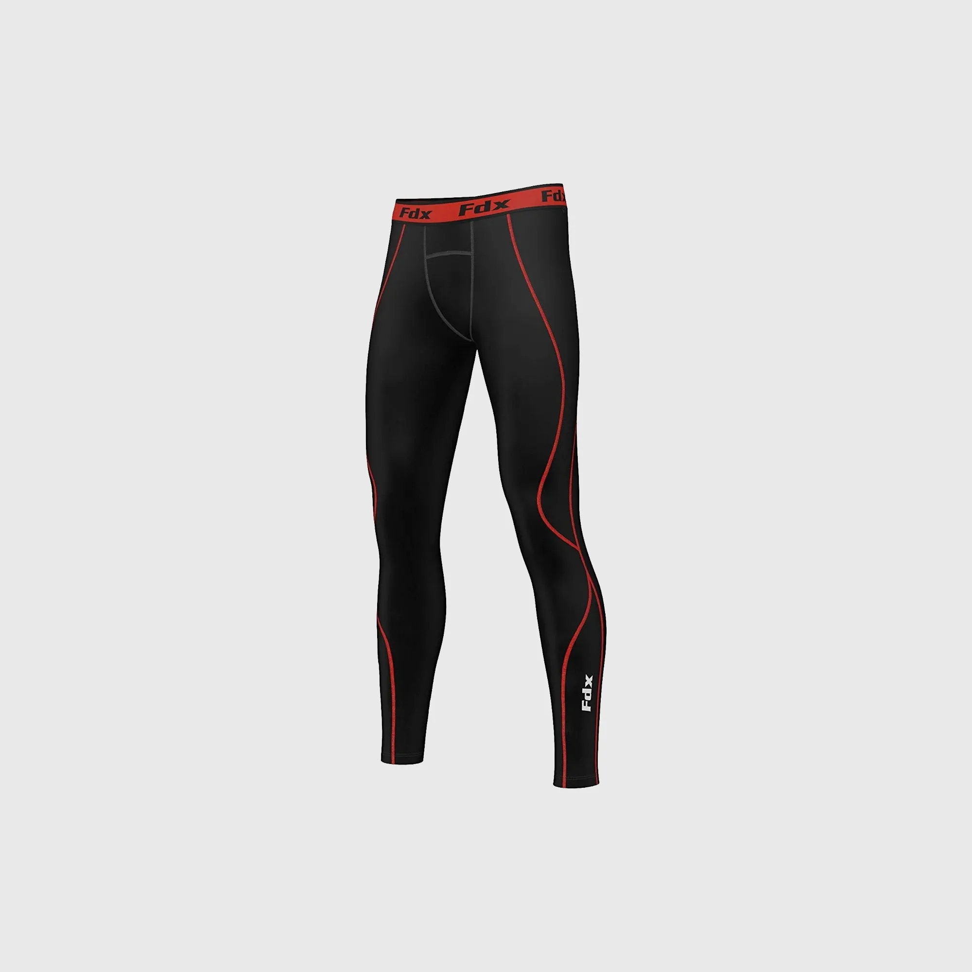 Fdx Men's & Boy's Set Blitz Red Skin Fit Top & Compression Leggings