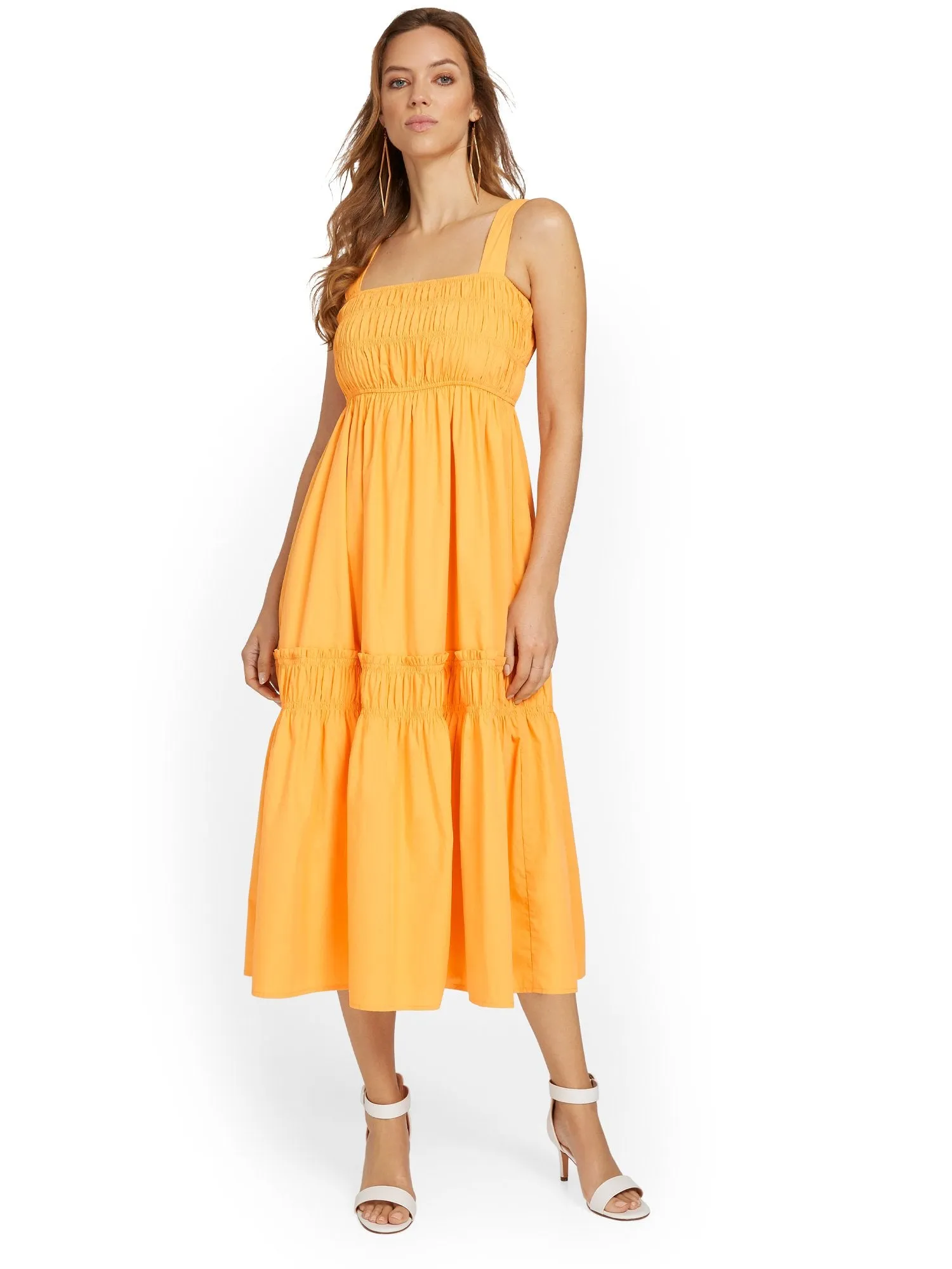 Fore Collection Smocked Tiered Midi Dress - Brands We Love