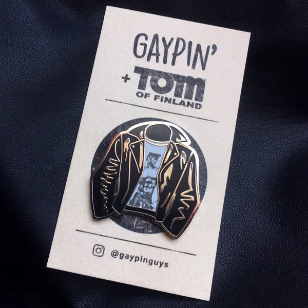 GAYPIN' ENAMEL PIN: TOM OF FINLAND LEATHER JACKET