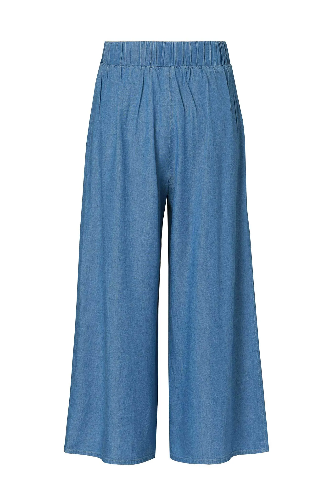 Girls Front Slit Chambray Culottes