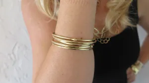 Gold Bloom Bangles