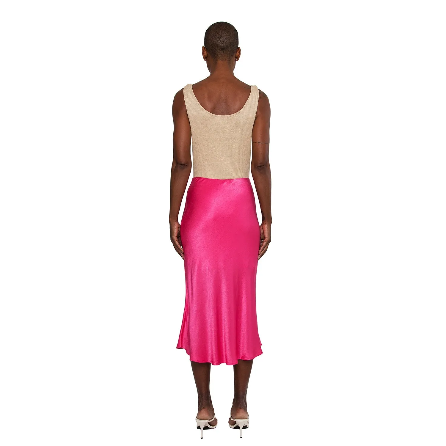 Grace satin Skirt - Fuchsia