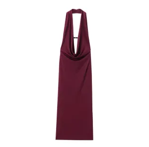 Gracie Halter Cowlneck Dress