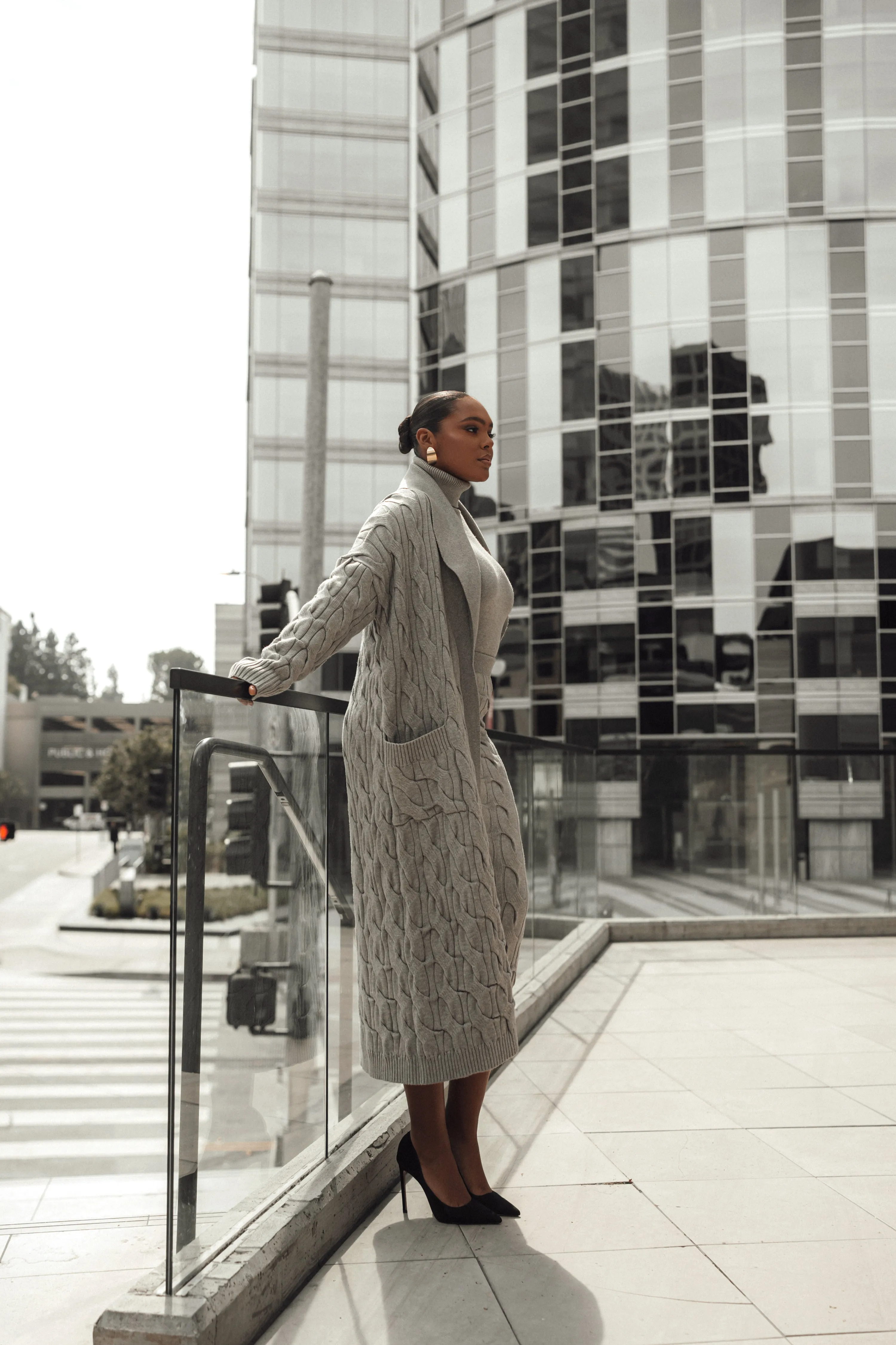 Grey Stepping Out Sweater Cardigan