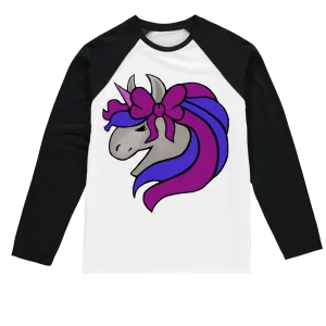 JohnsonKelly_UnicornHead2 Sublimation Baseball Long Sleeve T-Shirt