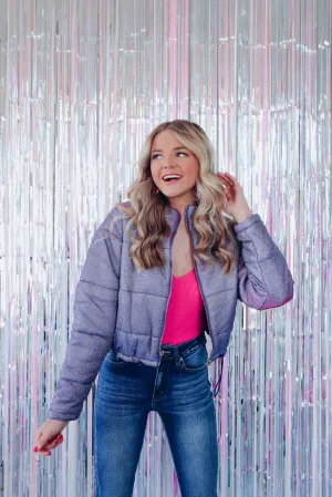 Kaleidoscope Glitter Cropped Jacket