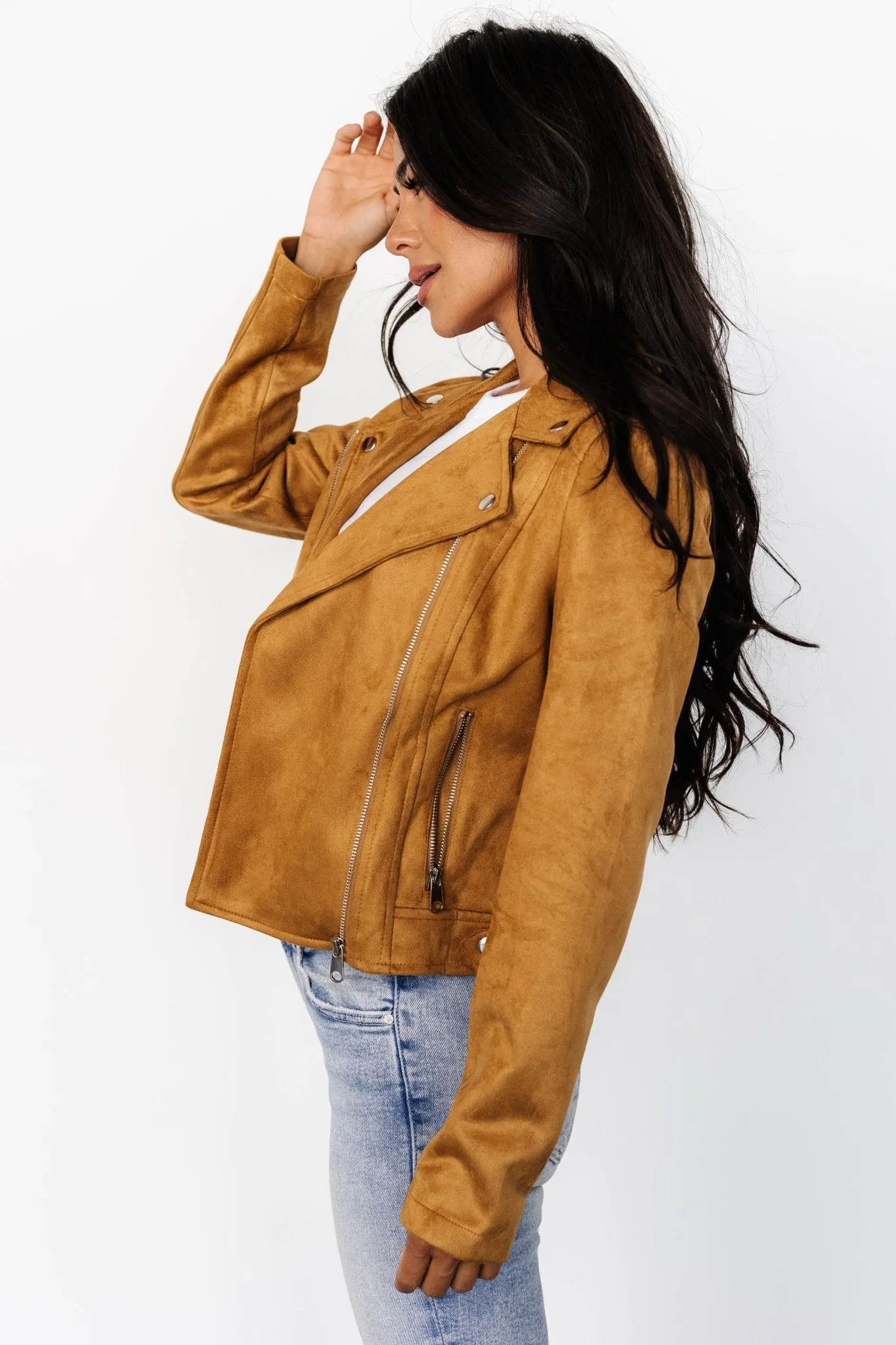 Marisa Faux Suede Jacket | Saffron