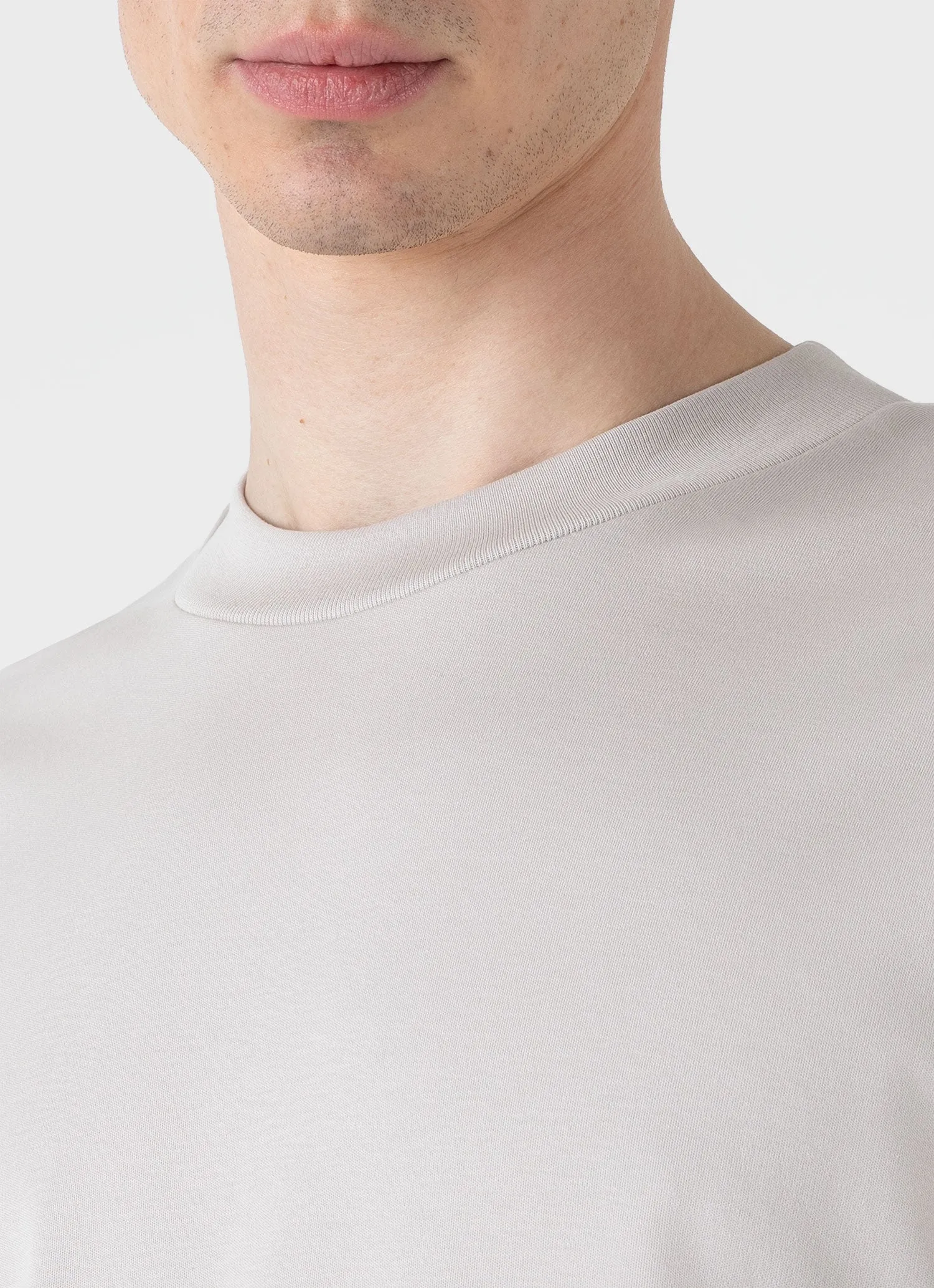 Men's Long Sleeve Heavyweight T-shirt in Putty