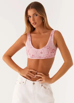 Mercer Sequin Bralette - Pink