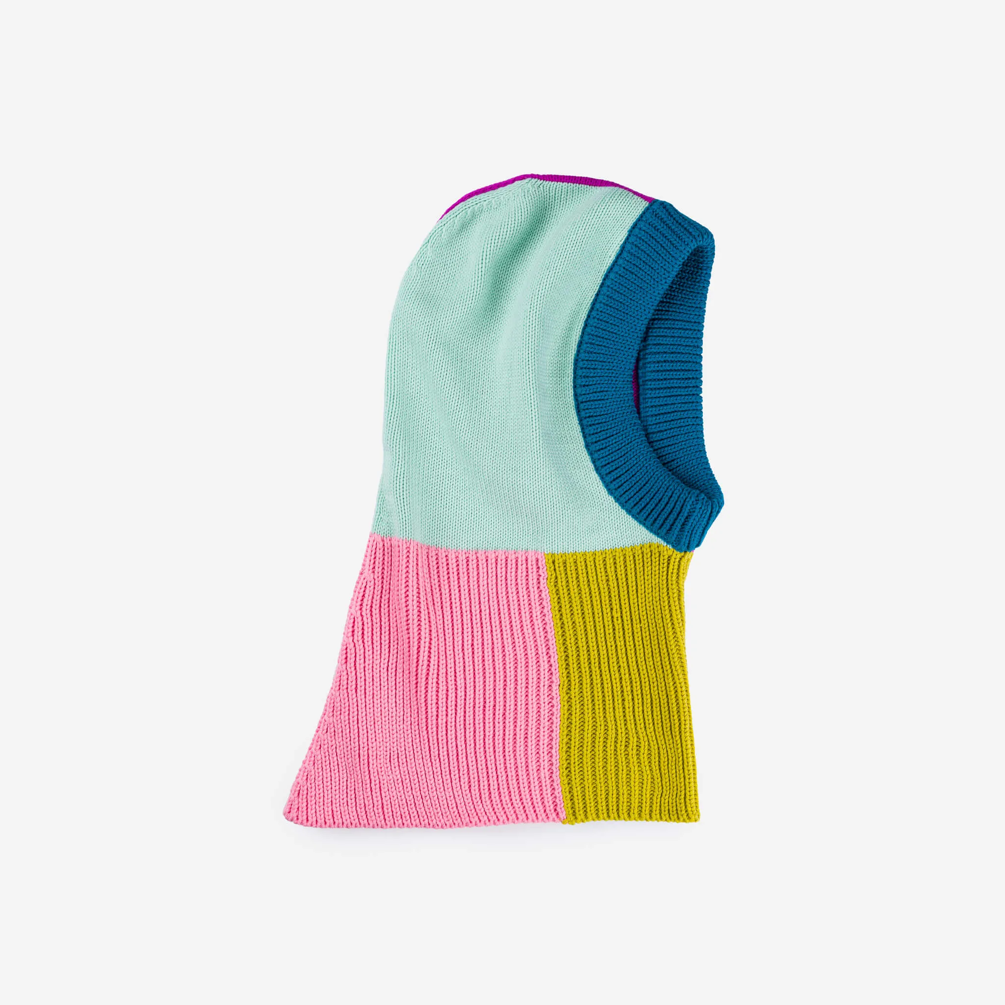 Mismatch Knit Hood